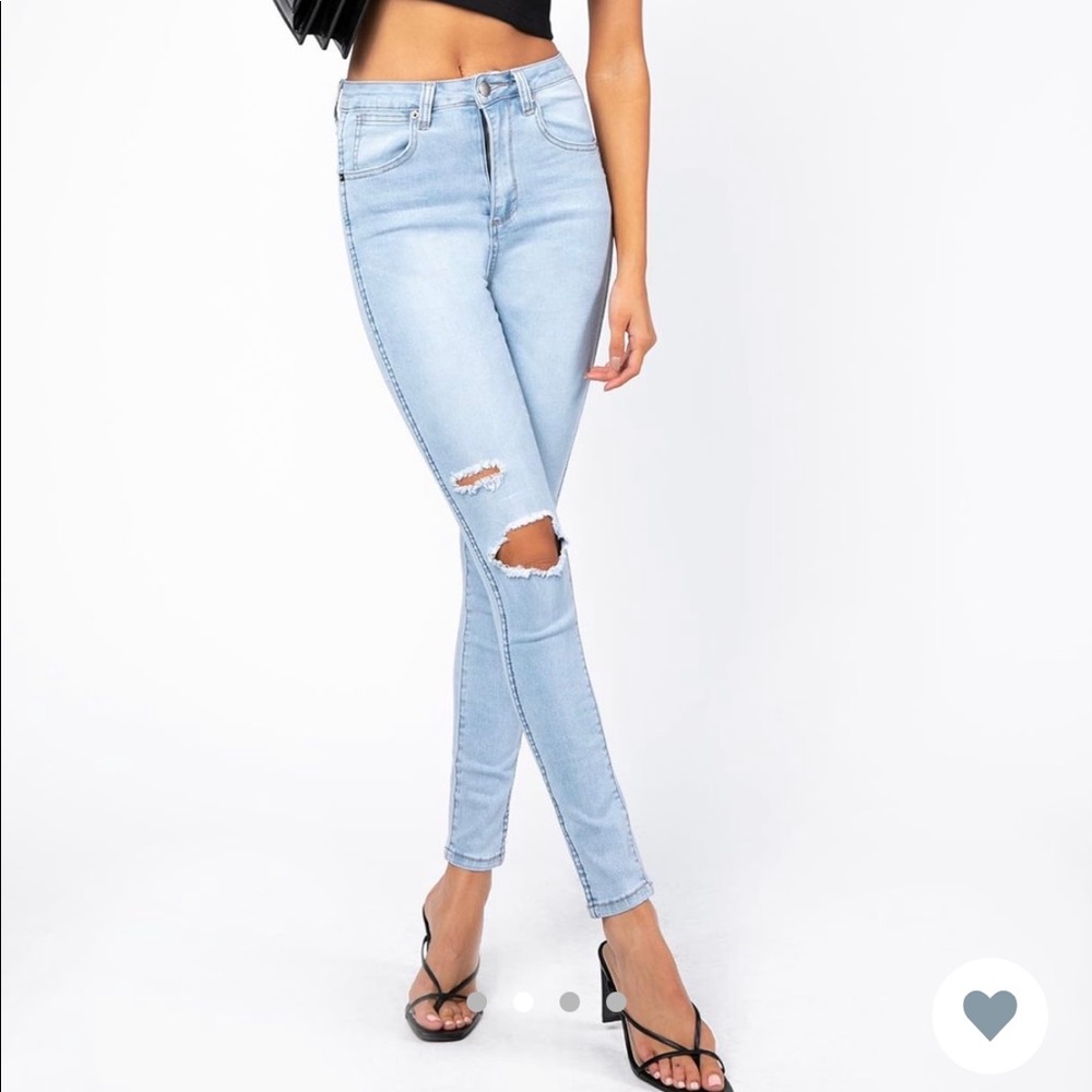 Princess Polly Cole Destructed Skinny Jeans
